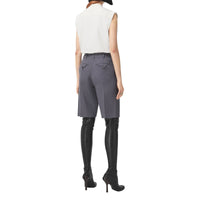 Chemise sans manches en crêpe de soie de Chine avec logo - Neutral White