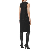 Robe en laine mélangée monogramme - Black