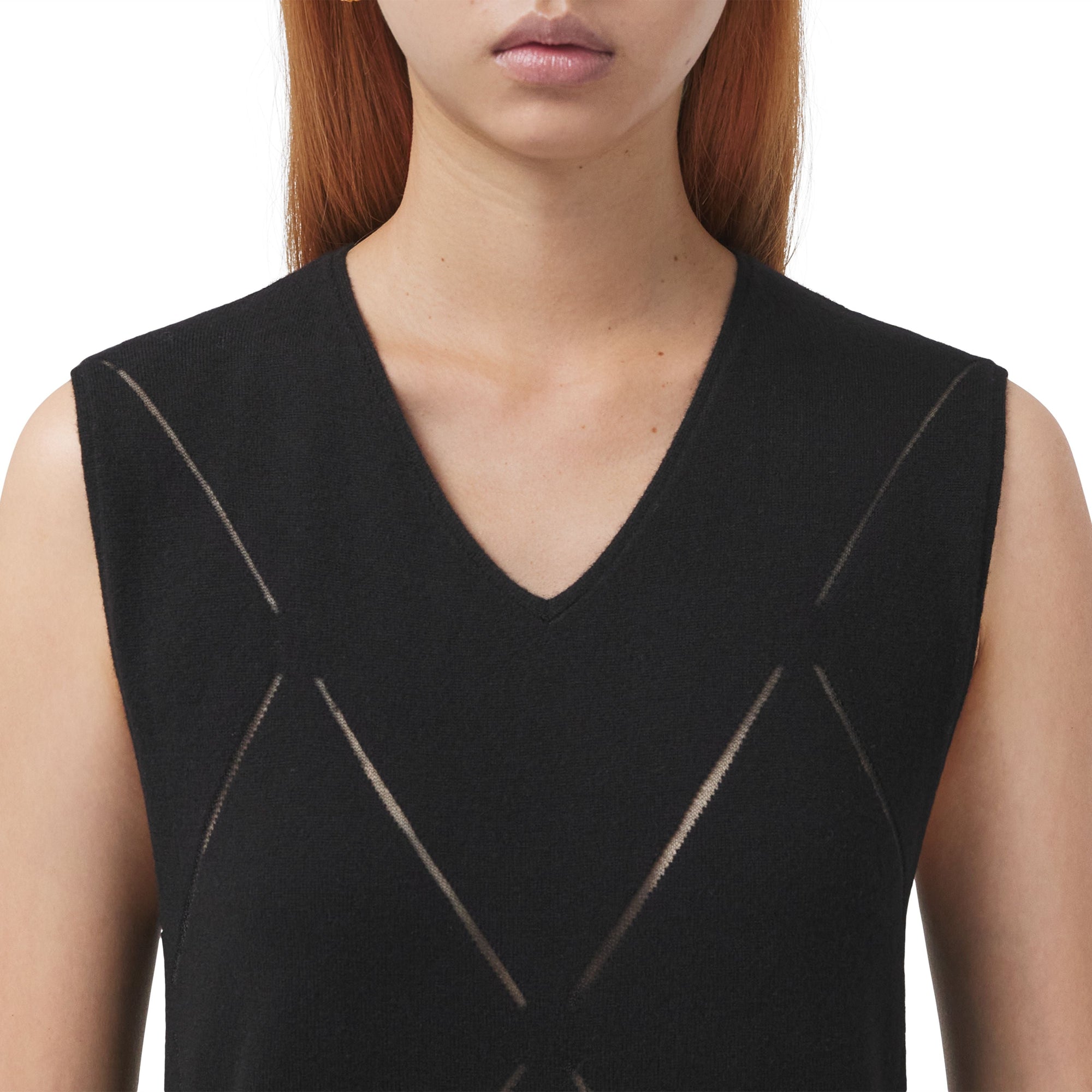Robe en laine mélangée monogramme - Black