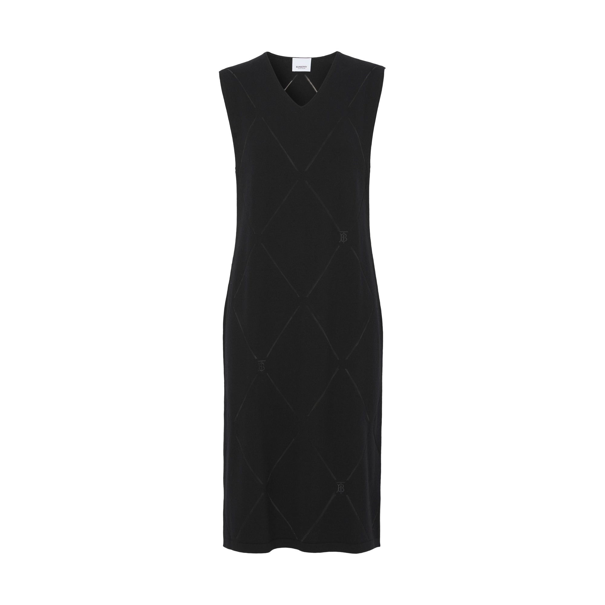Robe en laine mélangée monogramme - Black