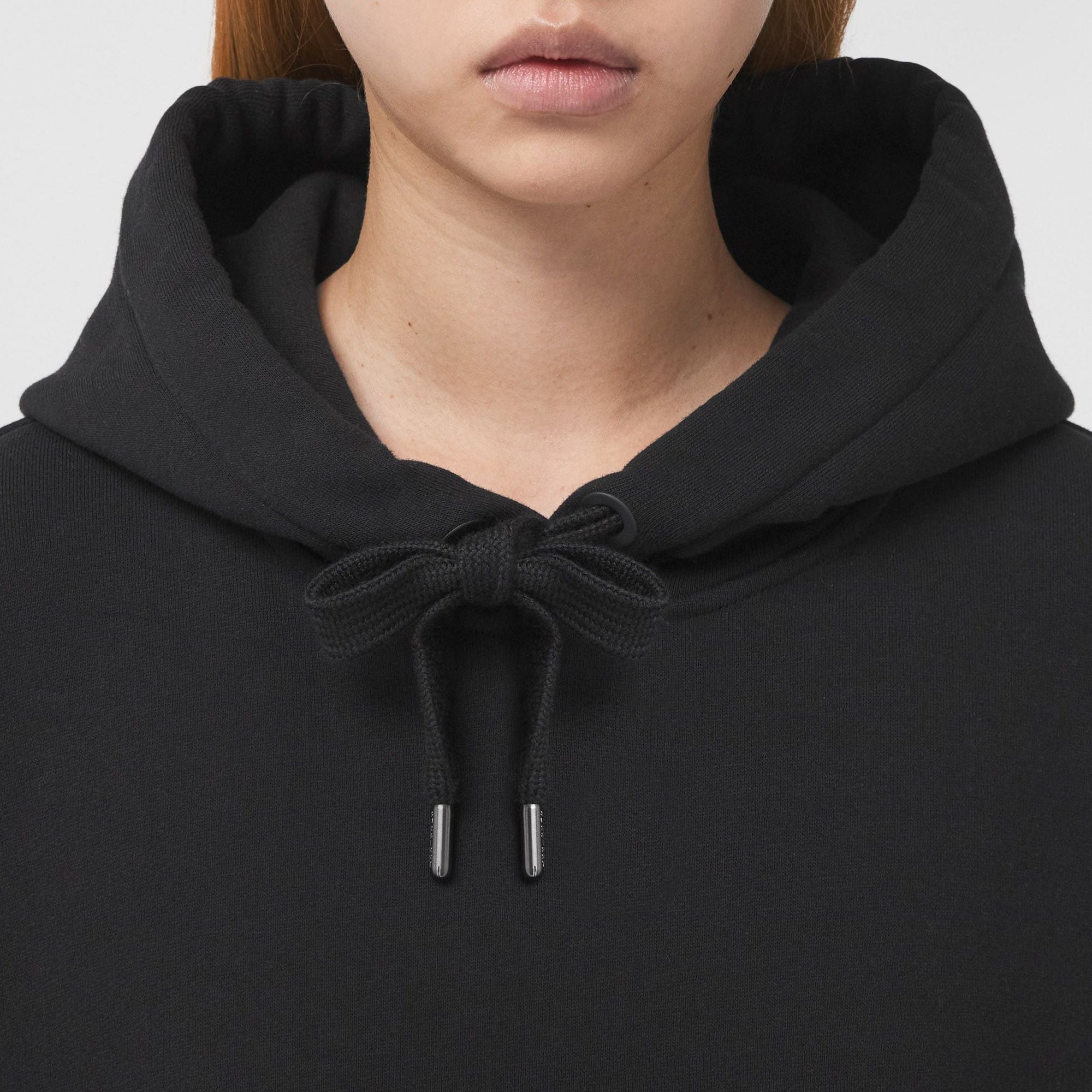 Sweat à capuche oversize à motif check - Black