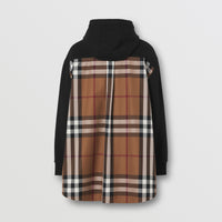 Sweat à capuche oversize à motif check - Black