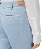 Jean droit en denim délavé - Light Indigo