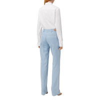 Jean droit en denim délavé - Light Indigo