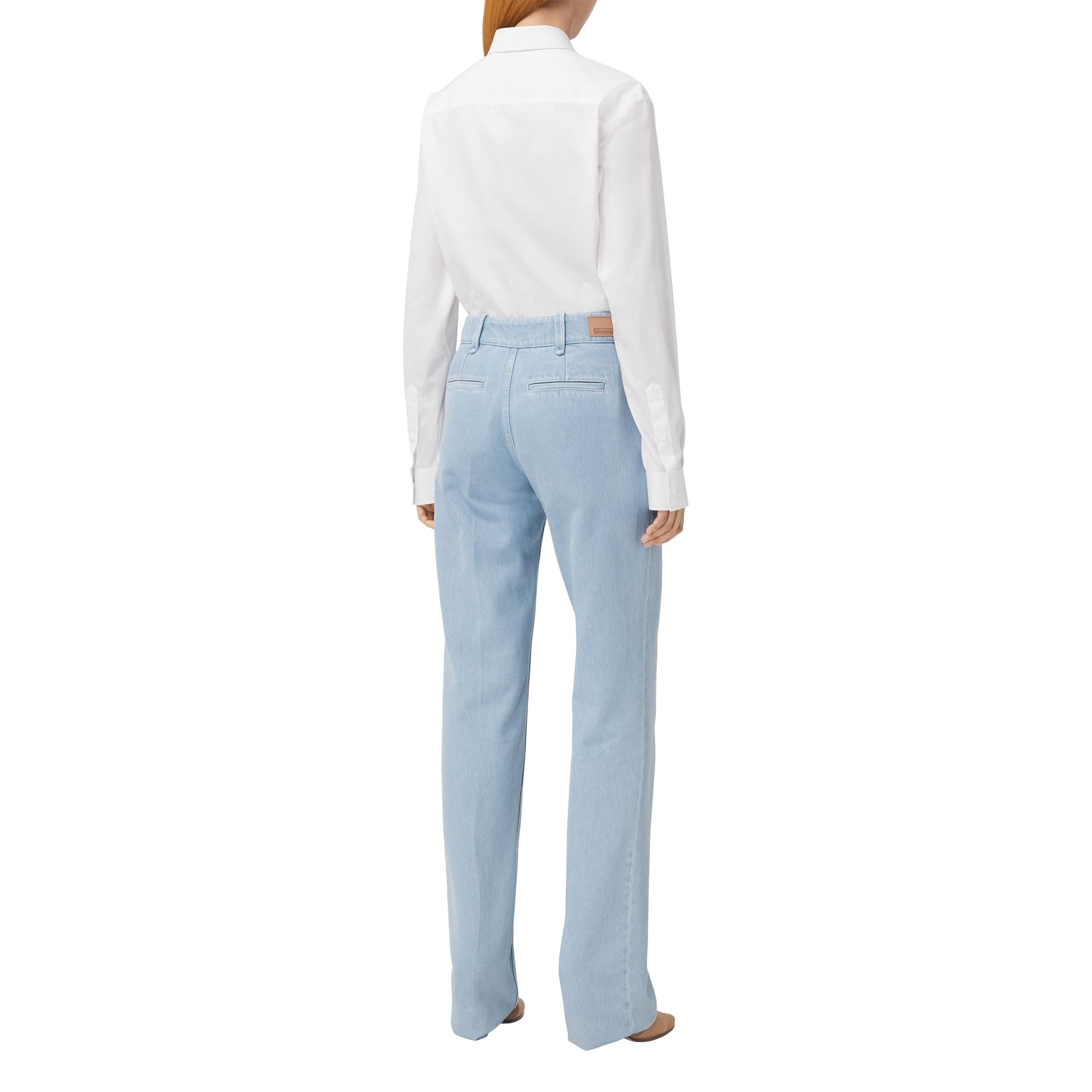 Jean droit en denim délavé - Light Indigo