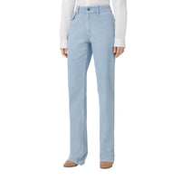 Jean droit en denim délavé - Light Indigo