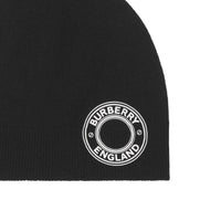 Bonnet en cachemire mélangé à logo - Black