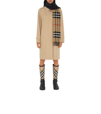 Écharpe en cachemire à motif check - Archive Beige & Black