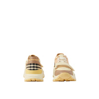Sneakers en cuir et coton Check - Vanilla & Check
