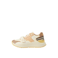 Sneakers en cuir et coton à motif check - Vanilla & Check