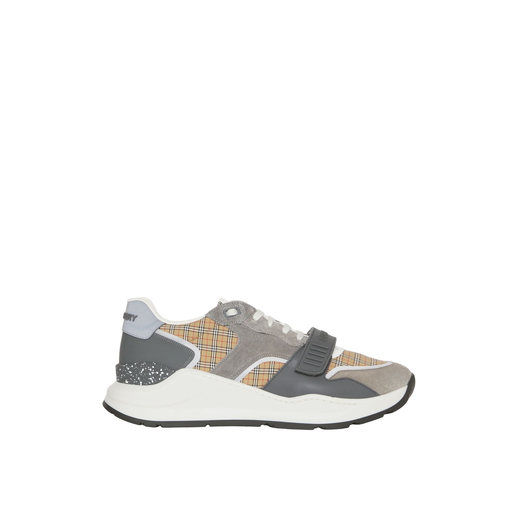 Sneakers à motif check en cuir - Archive Beige & Grey