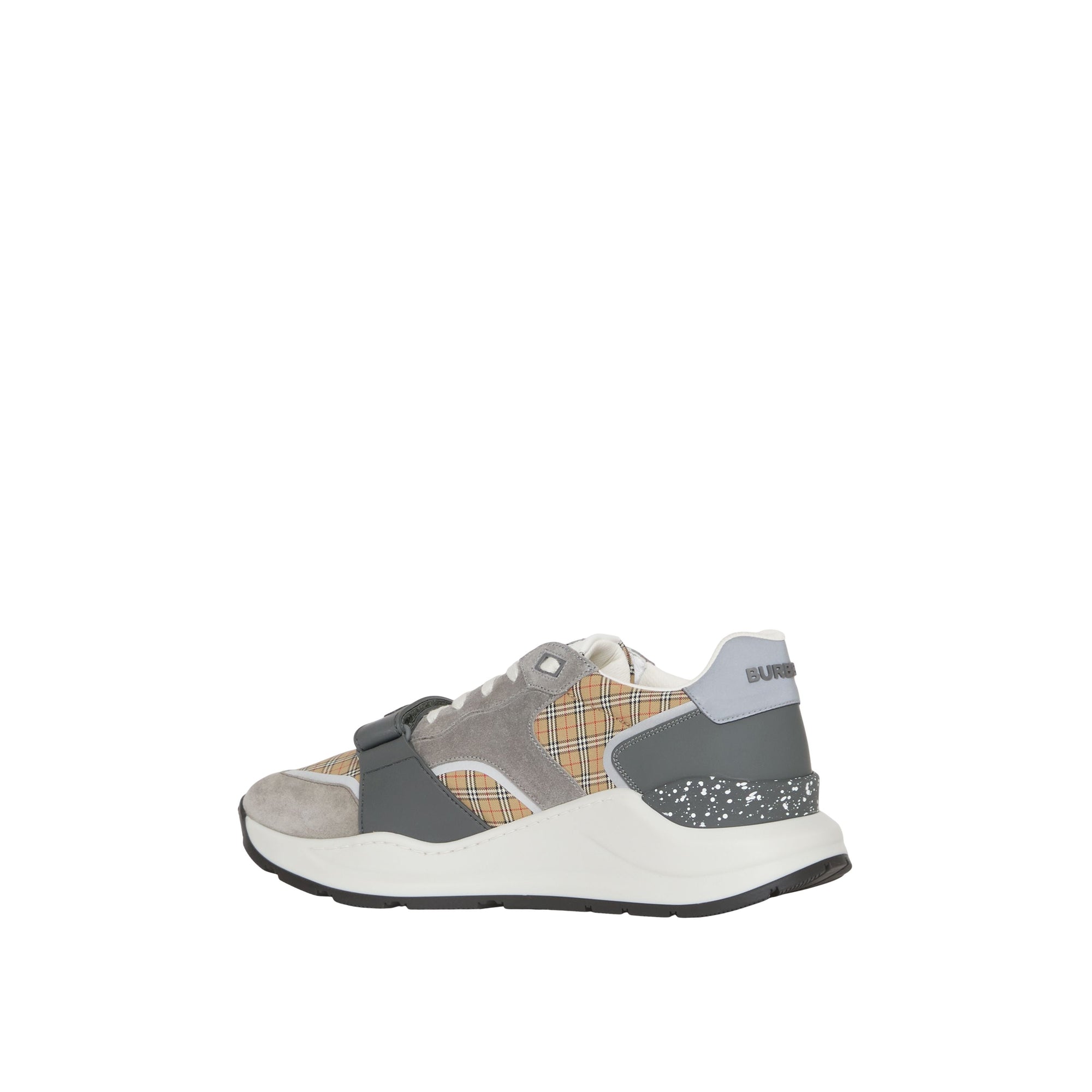 Sneakers à motif check en cuir - Archive Beige & Grey
