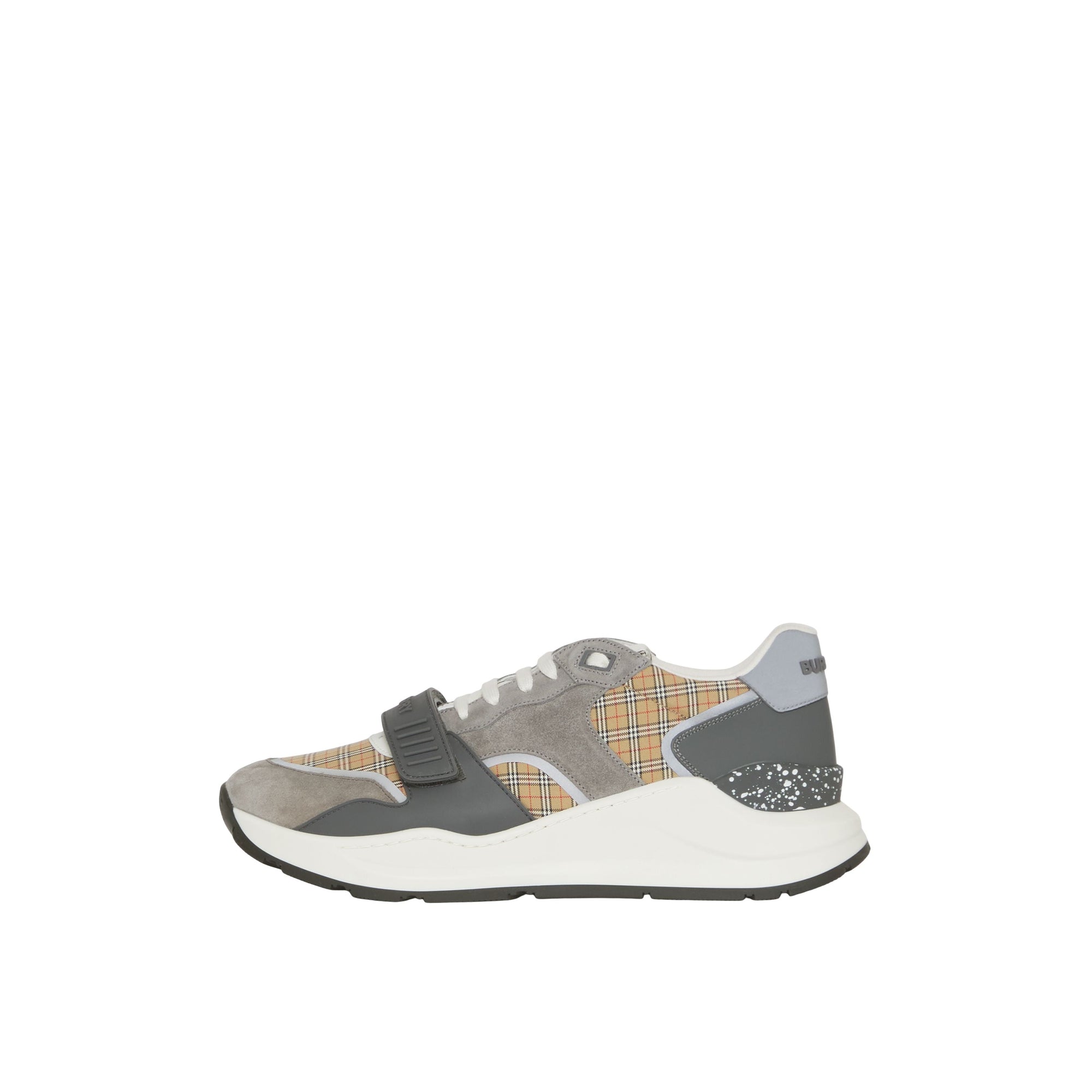 Sneakers à motif check en cuir - Archive Beige & Grey
