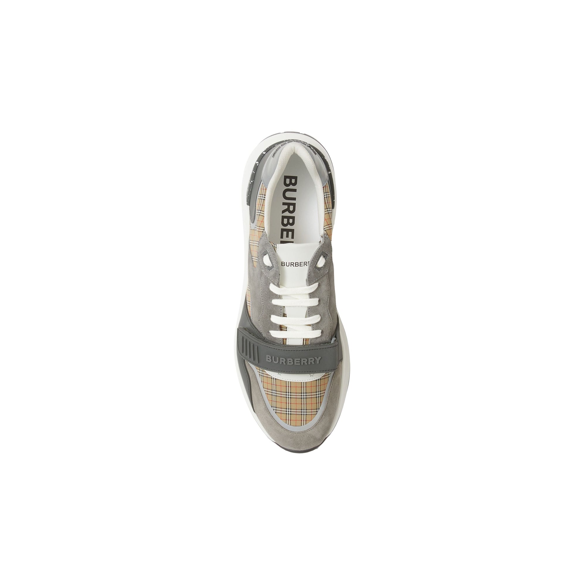 Sneakers à motif check en cuir - Archive Beige & Grey