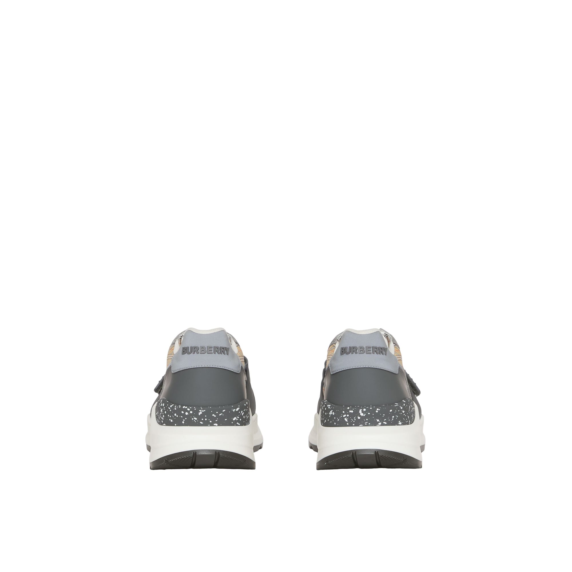 Sneakers à motif check en cuir - Archive Beige & Grey