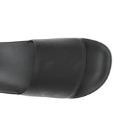 Mules plates en cuir perforé - Black