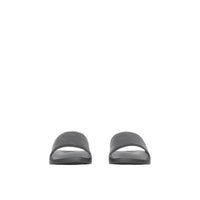 Mules plates en cuir perforé - Black
