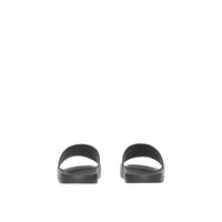 Mules plates en cuir perforé - Black