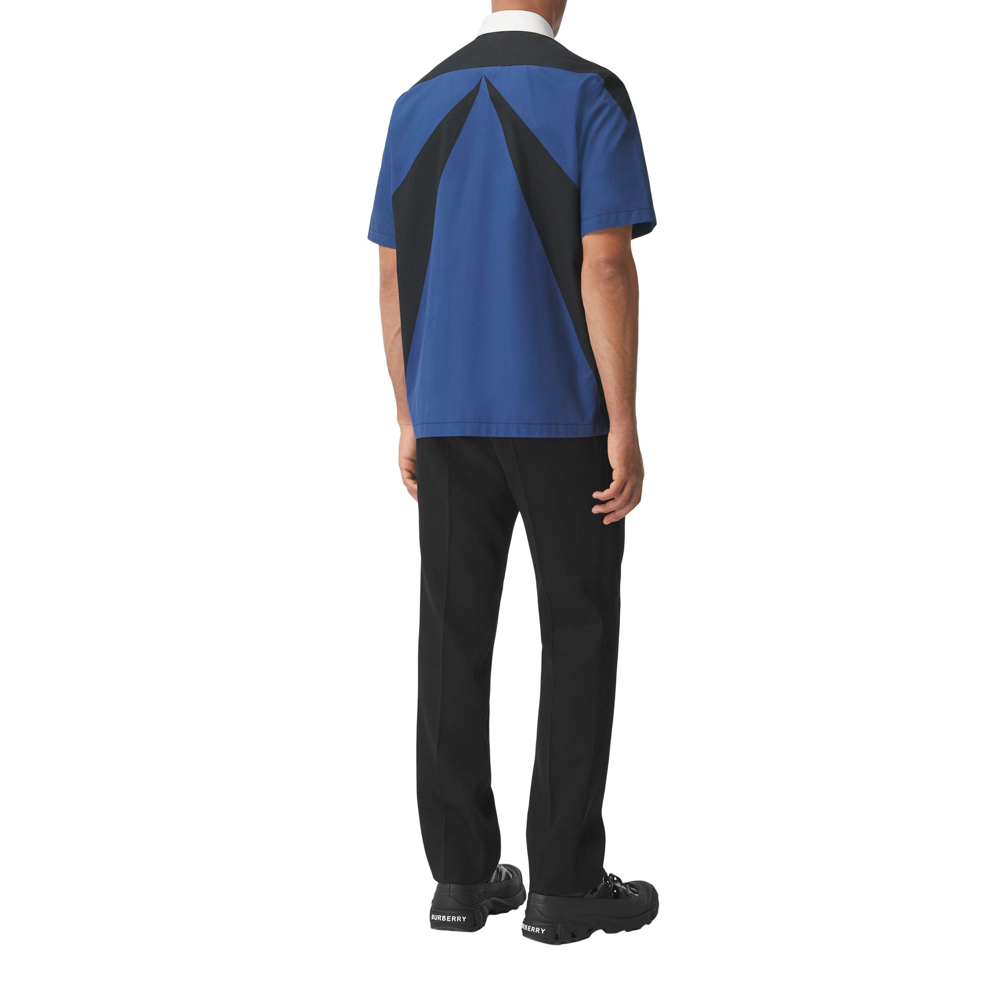 Chemise à manches courtes à imprimé géométrique - Bright Navy
