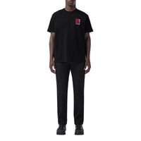 T-shirt oversize en coton à lettre - Black