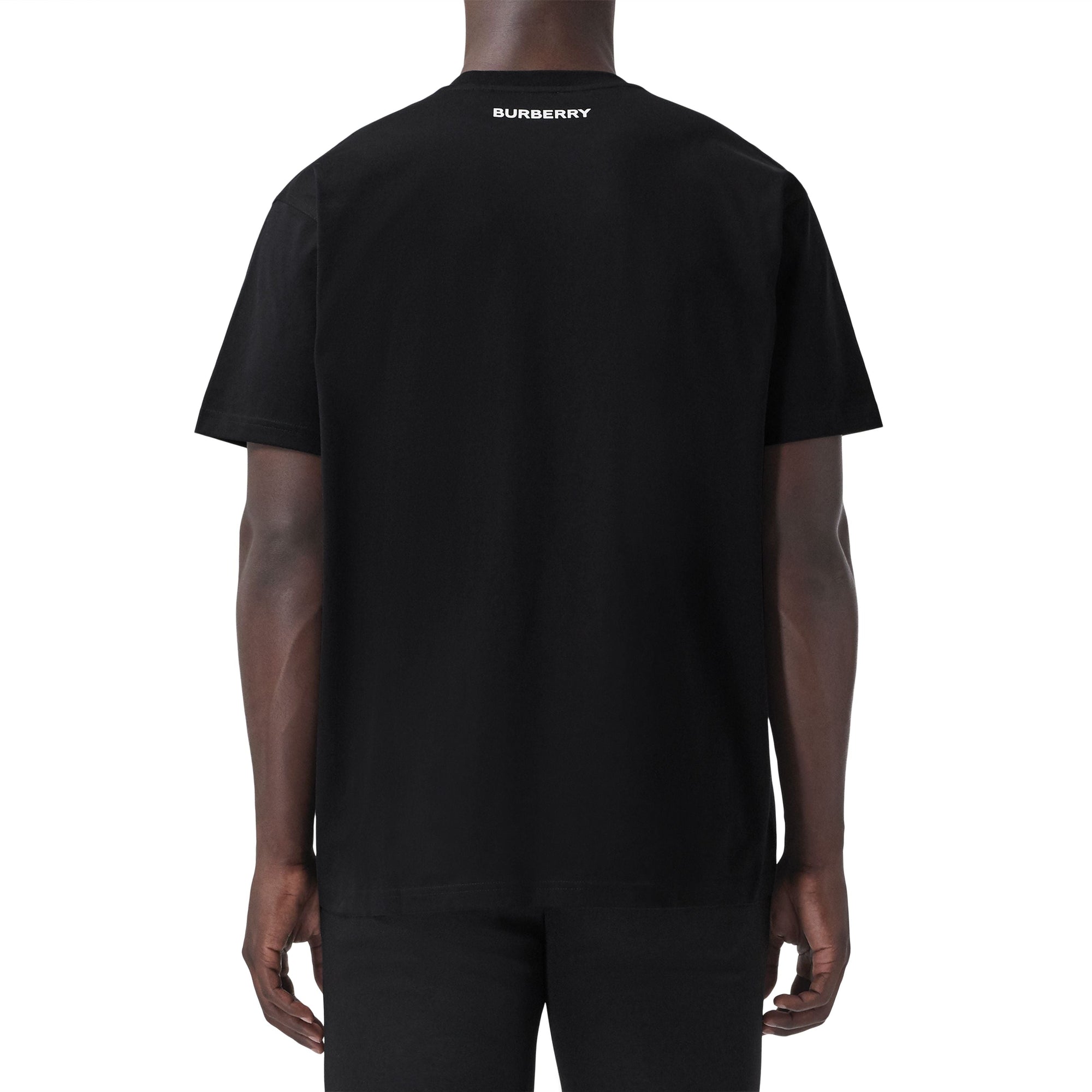 T-shirt oversize en coton à lettre - Black