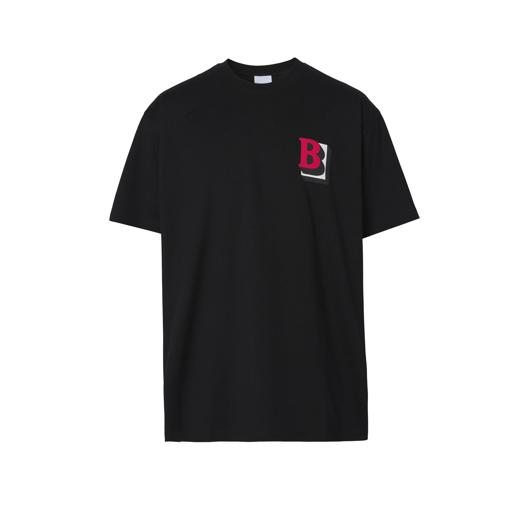 T-shirt oversize en coton à lettre - Black