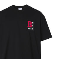 T-shirt oversize en coton à lettre - Black