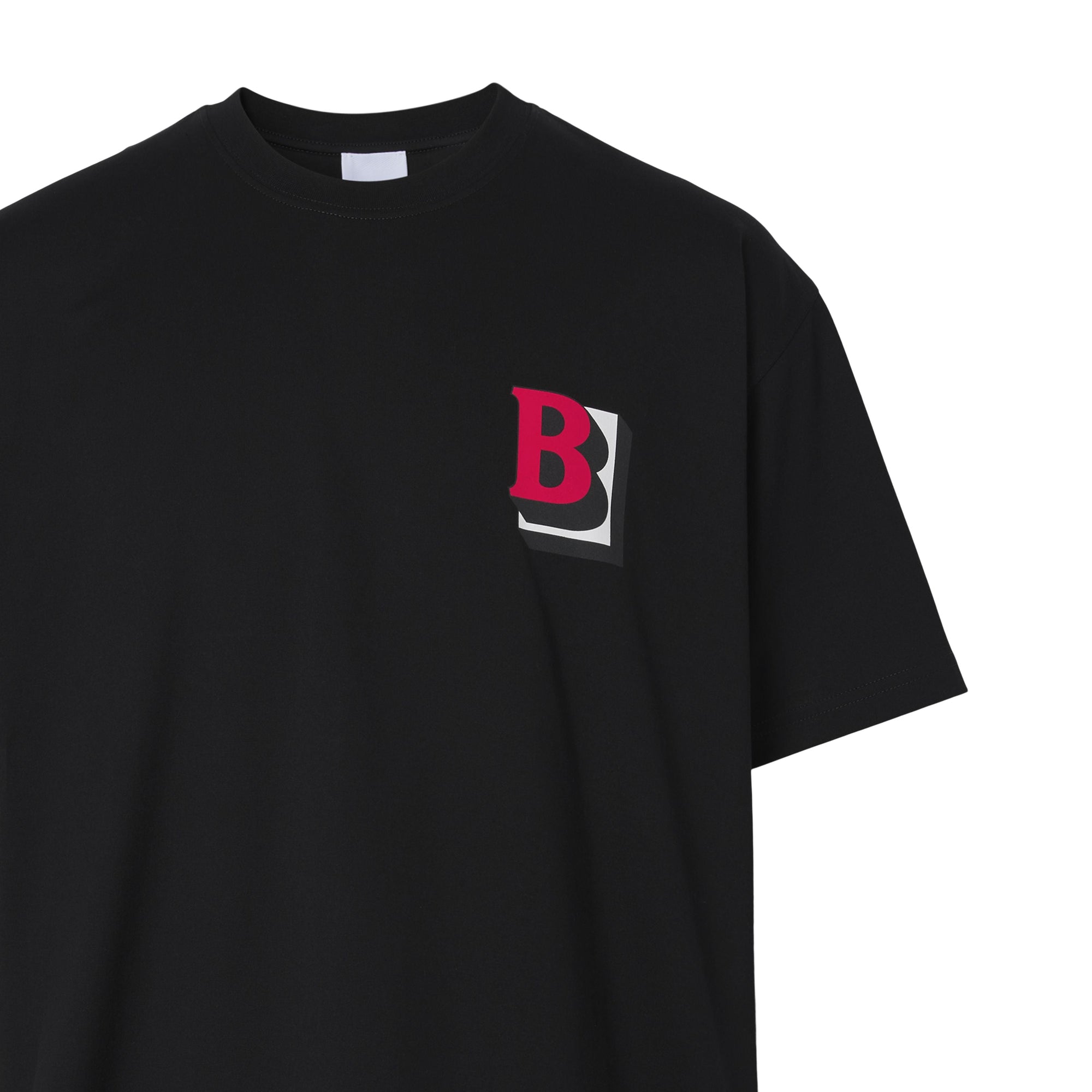 T-shirt oversize en coton à lettre - Black