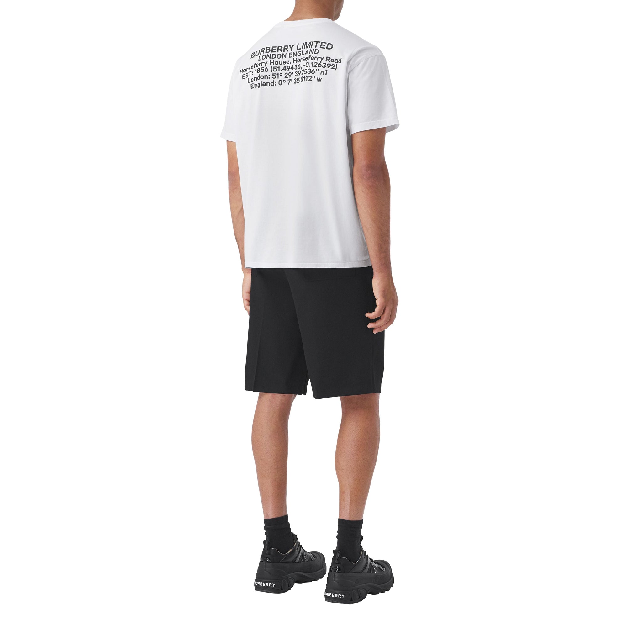 T-shirt oversize en coton à coordonnées - White