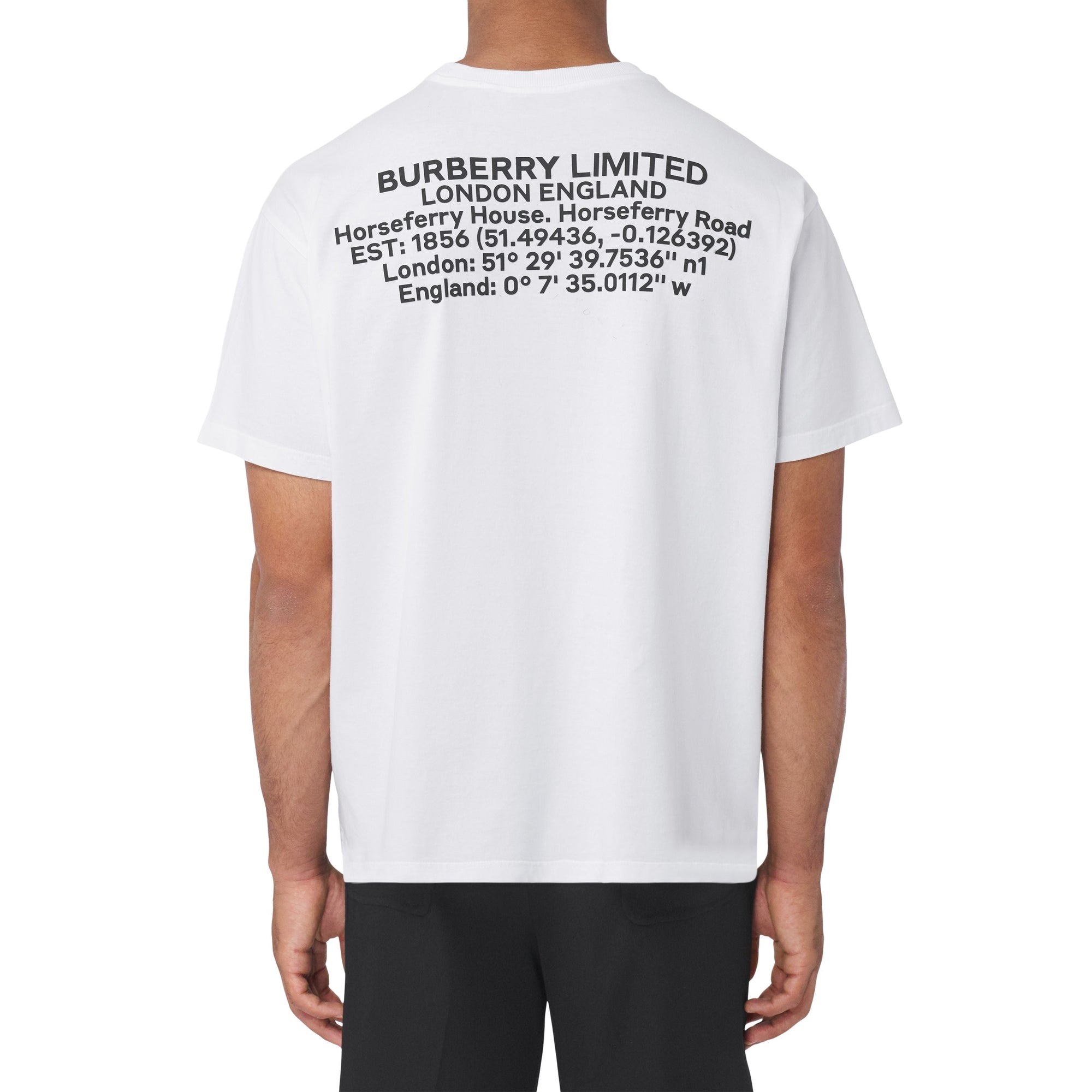 T-shirt oversize en coton à coordonnées - White
