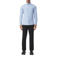 Chemise slim à motif monogramme - Soft Cornflower Blue
