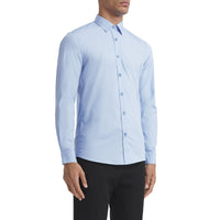 Chemise slim à motif monogramme - Soft Cornflower Blue