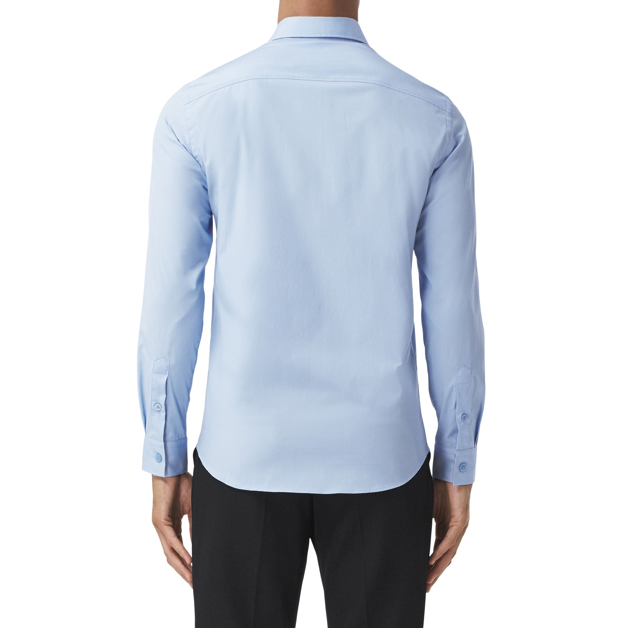 Chemise slim à motif monogramme - Soft Cornflower Blue