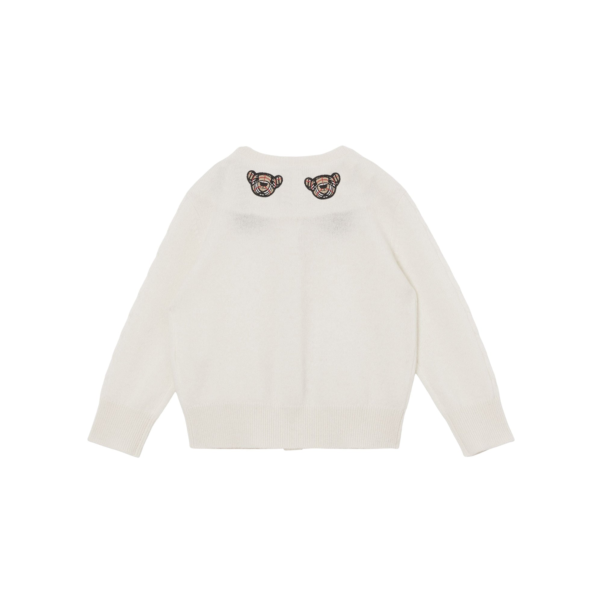 Cardigan en laine à motif Thomas Bear - Ivory