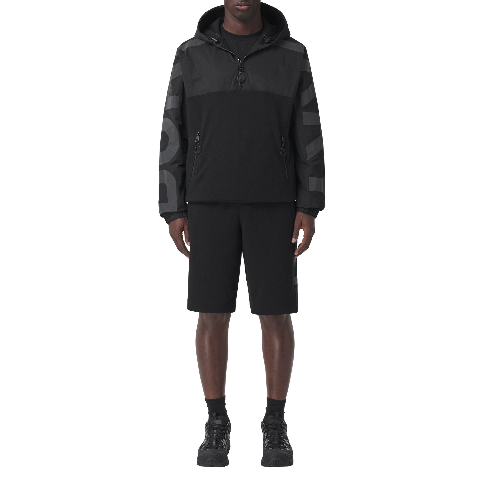 Short en coton à logo - Black