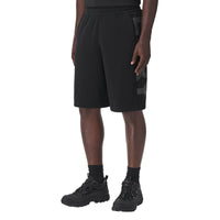Short en coton à logo - Black
