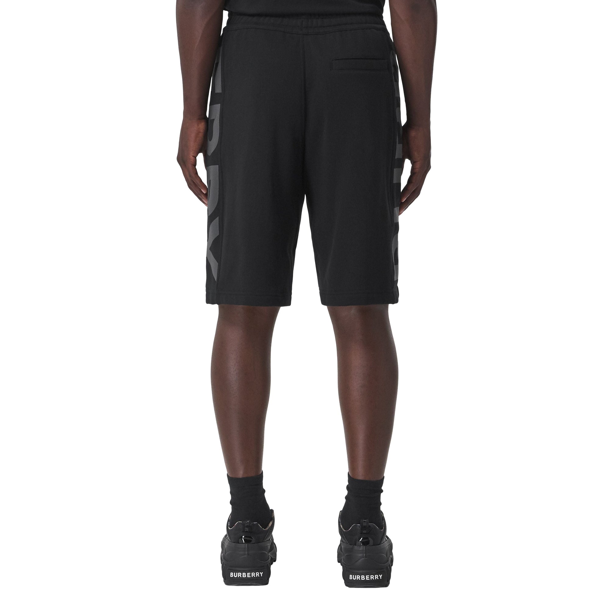 Short en coton à logo - Black