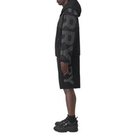 Short en coton à logo - Black