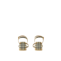 Sandales en cuir verni à motif à motif check - Archive Beige Check