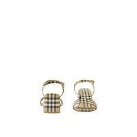 Sandales en cuir verni à motif à motif check - Archive Beige Check
