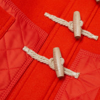 Duffle-coat en laine matelassé - Tangerine