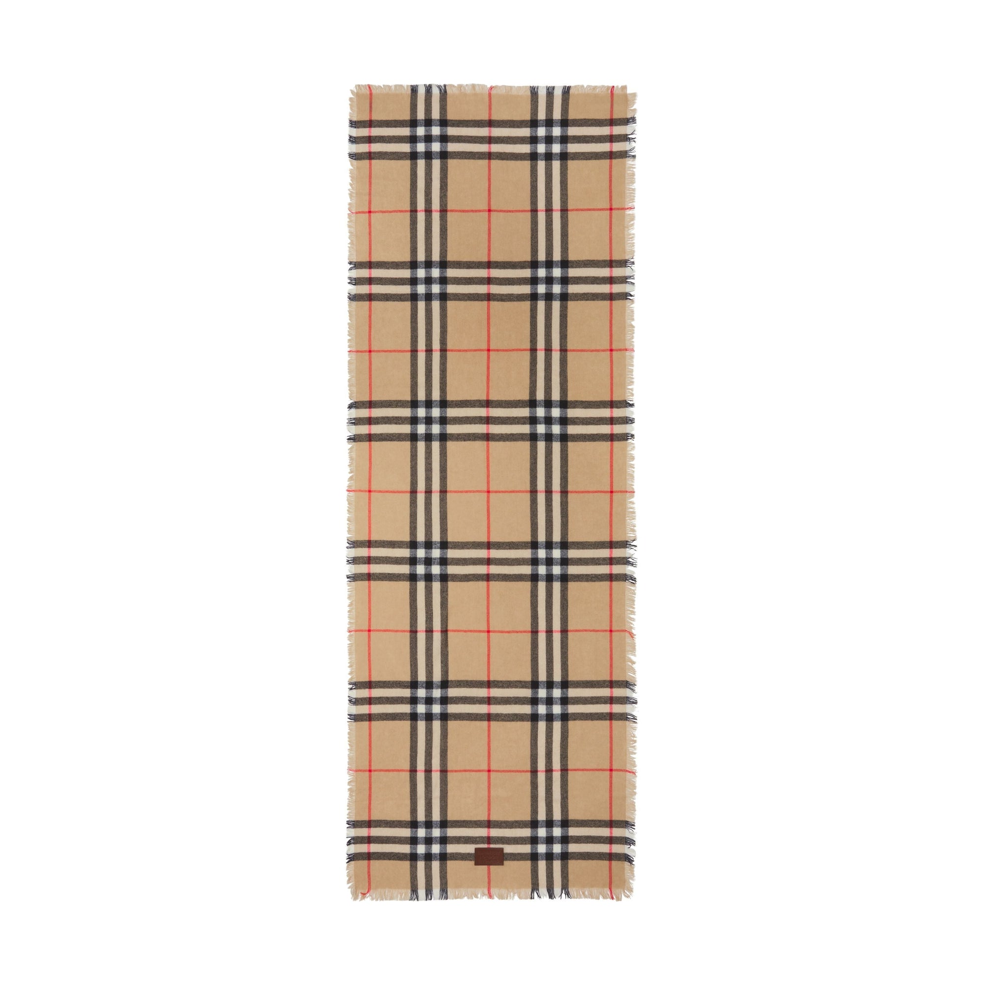 Écharpe en cachemire à motif check - Multi Archive Beige
