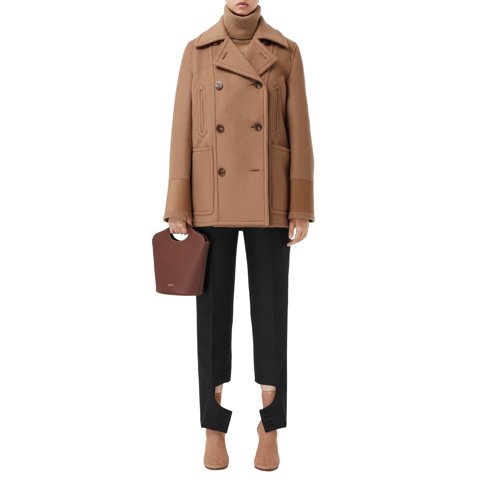 Petit sac seau Pocket en cuir - Tan