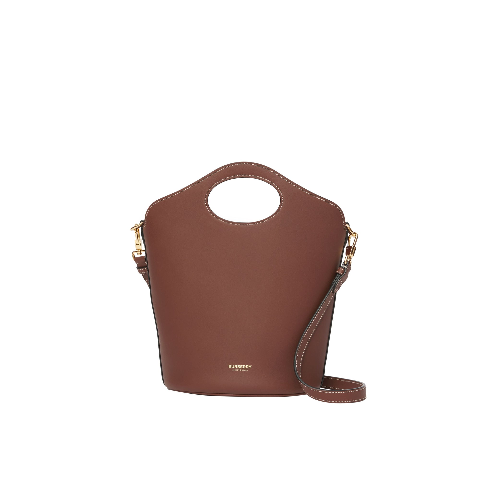 Petit sac seau Pocket en cuir - Tan