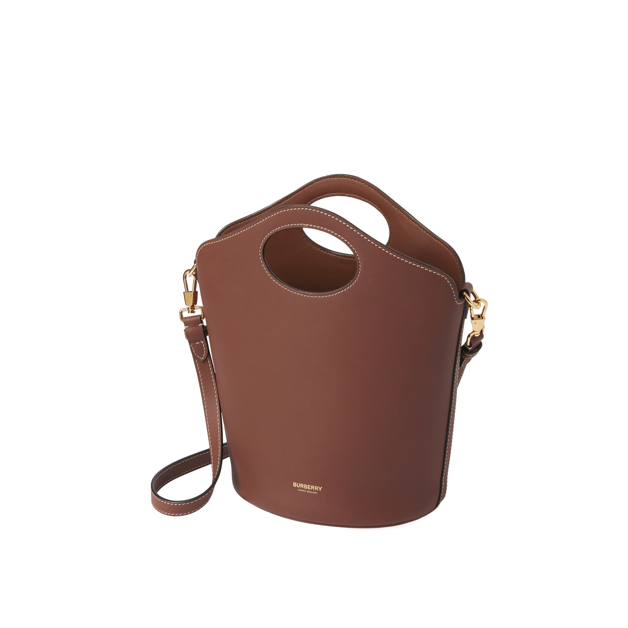 Petit sac seau Pocket en cuir - Tan