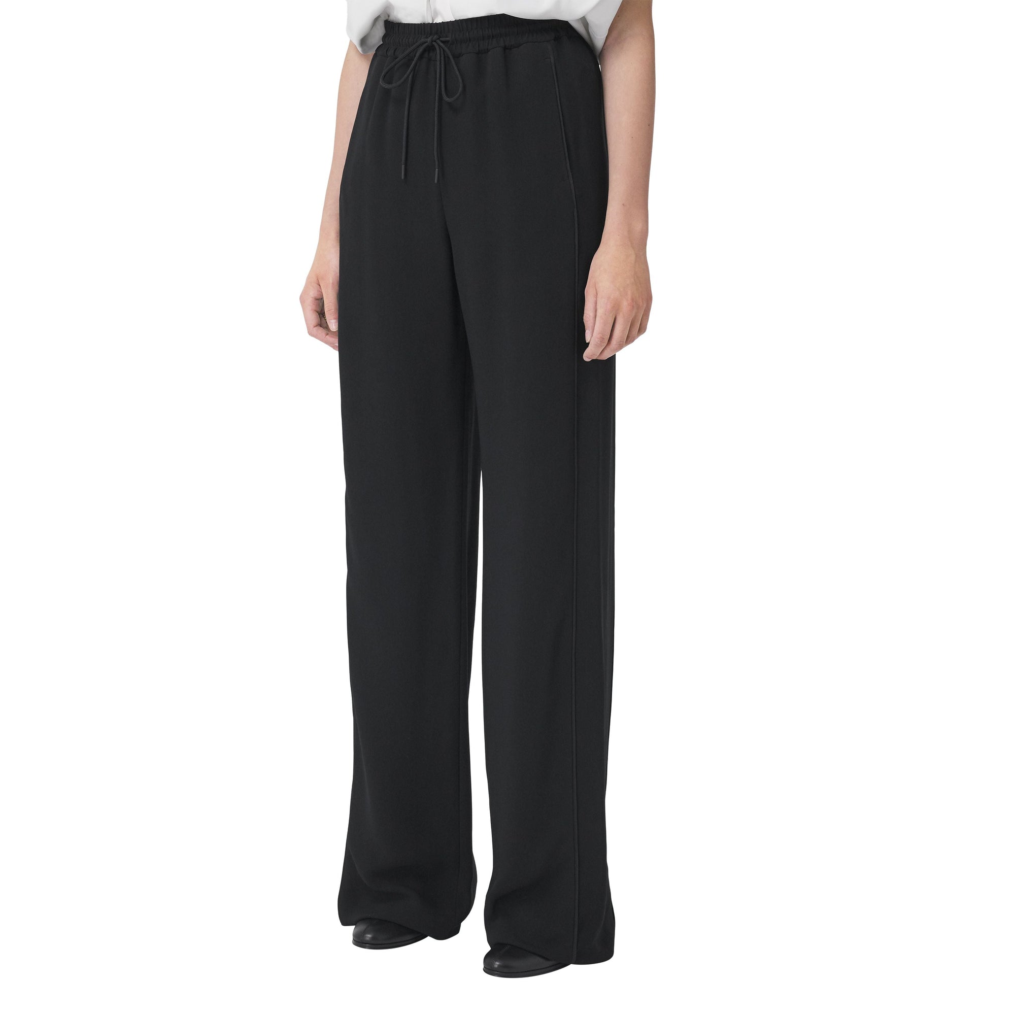 Pantalon ample sur mesure en viscose - Black