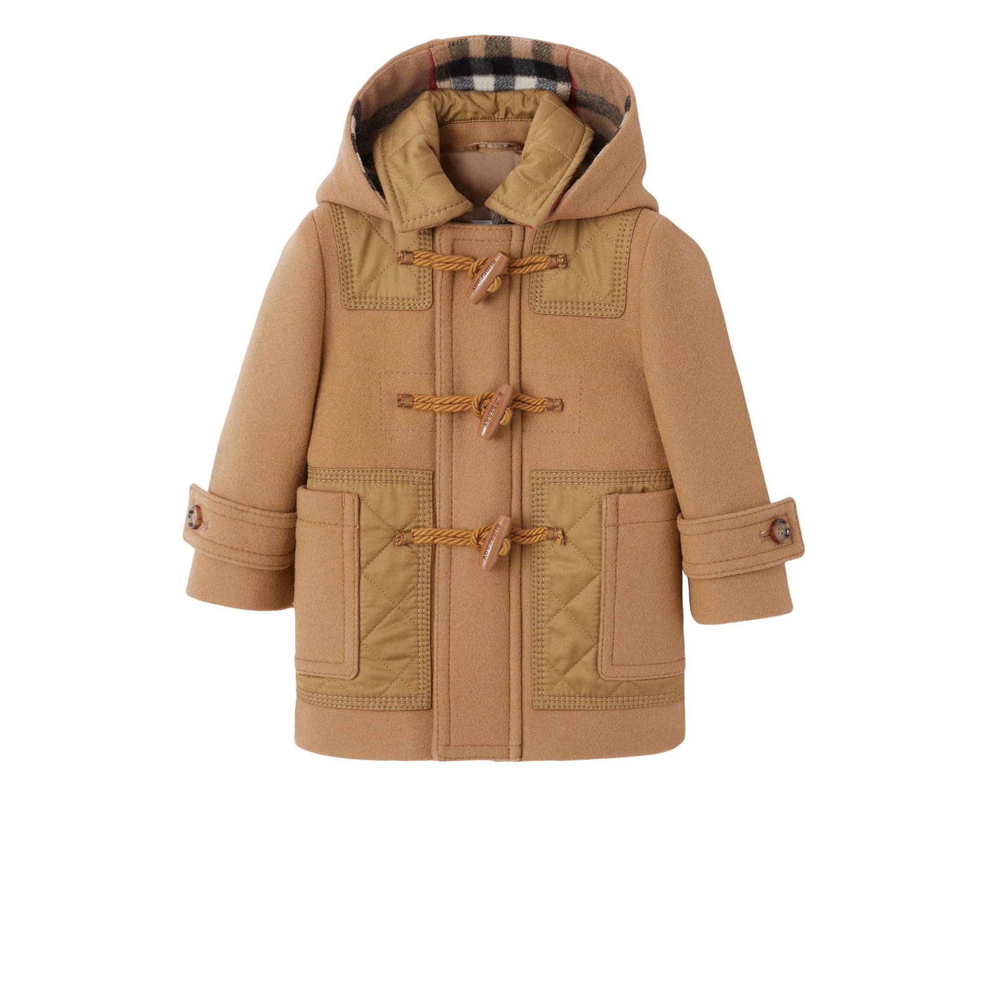 Duffle-coat pour bébé en laine matelassé - Timber Brown