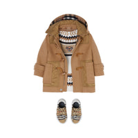 Duffle-coat pour bébé en laine matelassé - Timber Brown