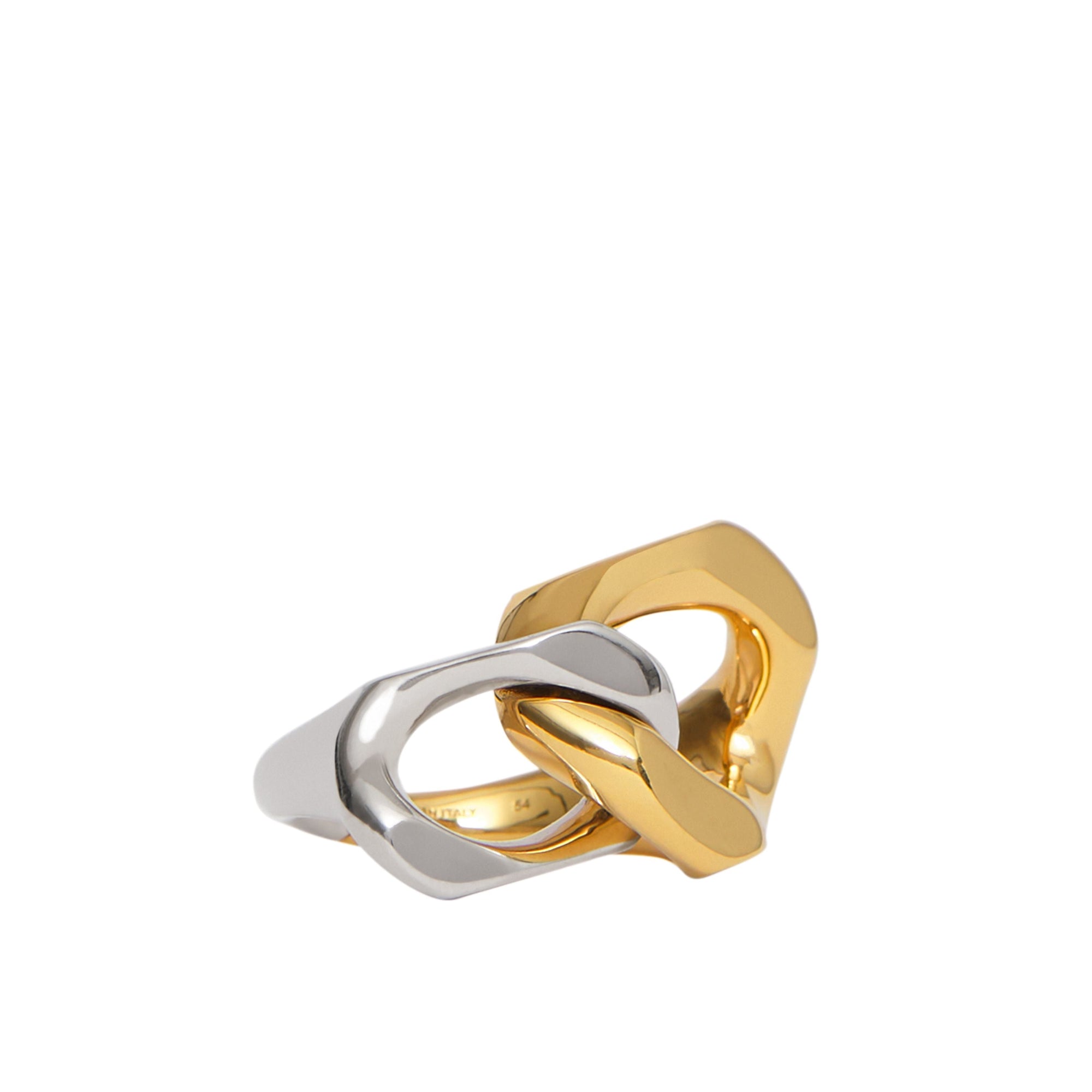 Bague à maillon plaquée or et palladium - Palladiom & Light Gold