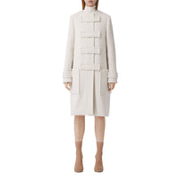 Duffle-coat en laine technique - Ivory Blush